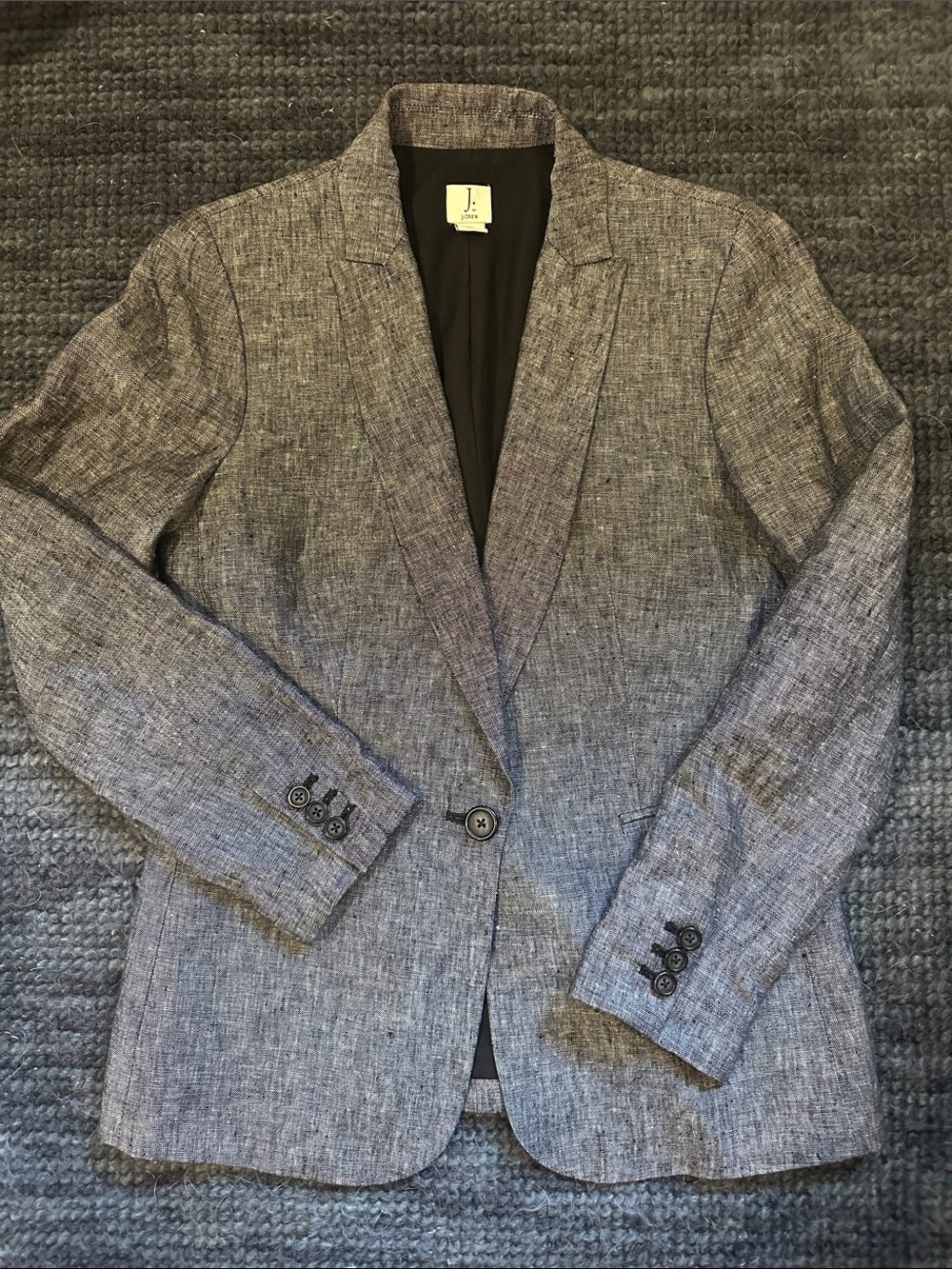 J. Crew Heathered Gray Women’s Linen Blazer